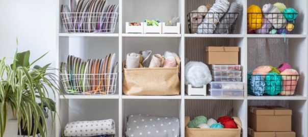 Yarn,Storage,Organization,Textile,Hobby,Supplies,Contemporary,Cupboard,Shelves,With